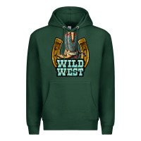Sports Green wild west Premium Hoodie - JahusDesignShop