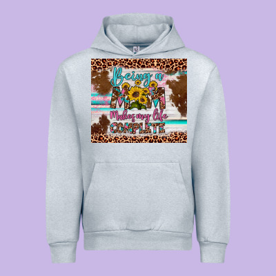 Being A Mom Makes My Life Complete Urban Hoodie Designed By Artiststas
