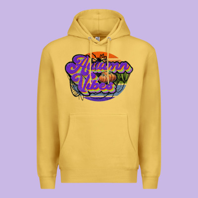 Autumn Vibes Premium Hoodie Designed By Jahusdesignshop