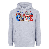 Heather Grey red white and cute billie wilder Heavyweight Hoodie - texasbilliewilder