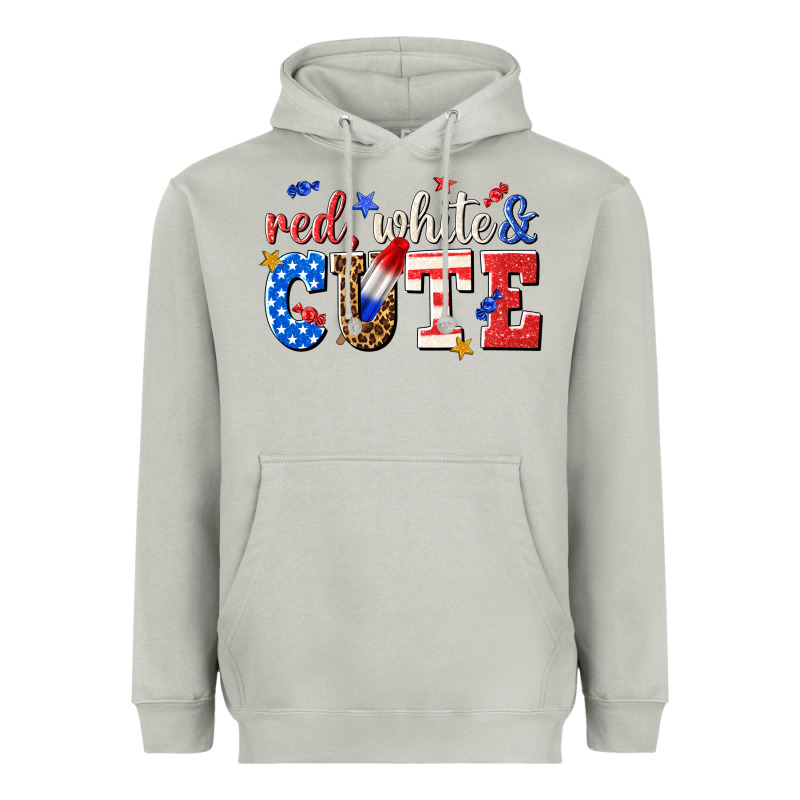 Red White And Cute Billie Wilder Heavyweight Hoodie by texasbilliewilder | Teevron