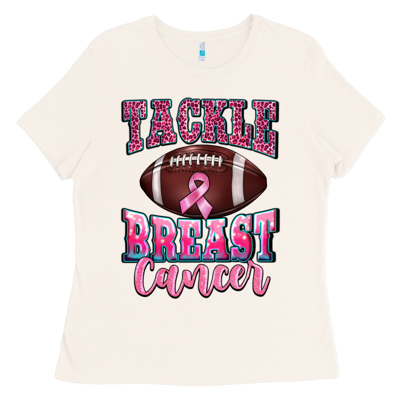 Tackle Breast Cancer Ladies Tee by BarkalooDesign | Teevron
