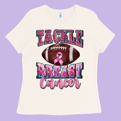 Tackle Breast Cancer Ladies Tee Designed By Barkaloodesign