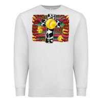 Oatmeal Heather softball cross serape leopard background Premium Sweatshirt - RanaPortraitStore