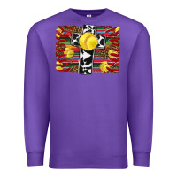 Purple softball cross serape leopard background Premium Sweatshirt - RanaPortraitStore