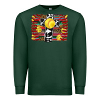 Sports Green softball cross serape leopard background Premium Sweatshirt - RanaPortraitStore