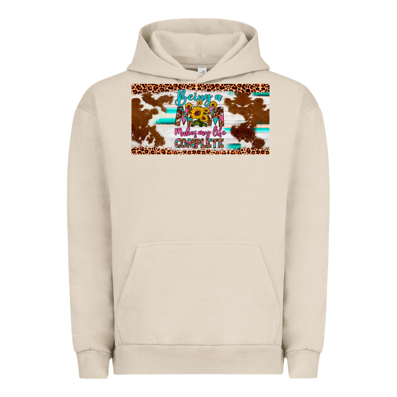 Being A Mom Makes My Life Complete License Plate Urban Hoodie by Artiststas | Teevron