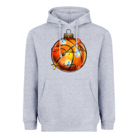 Heather Grey christmas baskeball Heavyweight Hoodie - Zillion Design Studio