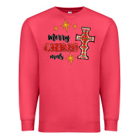 Cardinal merry christmas cross Premium Sweatshirt - RanaPortraitStore