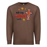 Chestnut merry christmas cross Premium Sweatshirt - RanaPortraitStore