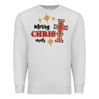 Dove Grey merry christmas cross Premium Sweatshirt - RanaPortraitStore