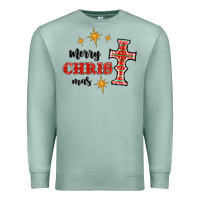 Seafoam merry christmas cross Premium Sweatshirt - RanaPortraitStore