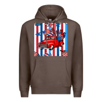 Coffee 4th of july seamless pattern truck Premium Hoodie - BundleAndBundleShop