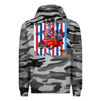 Slate Camo 4th of july seamless pattern truck Premium Hoodie - BundleAndBundleShop