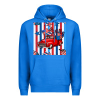 True Royal 4th of july seamless pattern truck Premium Hoodie - BundleAndBundleShop