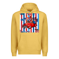 Antique Gold 4th of july seamless pattern truck Premium Hoodie - BundleAndBundleShop