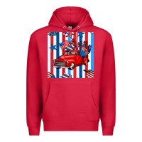 Cardinal 4th of july seamless pattern truck Premium Hoodie - BundleAndBundleShop
