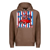 Chestnut 4th of july seamless pattern truck Premium Hoodie - BundleAndBundleShop