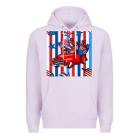 Lilac 4th of july seamless pattern truck Premium Hoodie - BundleAndBundleShop