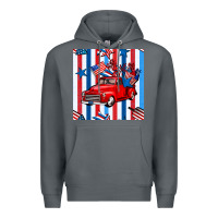 Rock 4th of july seamless pattern truck Premium Hoodie - BundleAndBundleShop