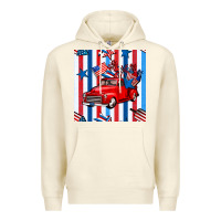 Sandshell 4th of july seamless pattern truck Premium Hoodie - BundleAndBundleShop