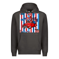 Smoke 4th of july seamless pattern truck Premium Hoodie - BundleAndBundleShop