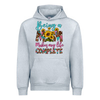 Heather Grey being a mom makes my life complete Urban Hoodie - Artiststas
