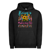 Pigment Black being a mom makes my life complete Urban Hoodie - Artiststas