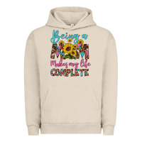 Pigment French Oak being a mom makes my life complete Urban Hoodie - Artiststas
