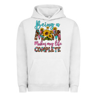 Pigment Lunar Rock being a mom makes my life complete Urban Hoodie - Artiststas