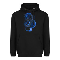 Black blue dragon Heavyweight Hoodie - RanaPortraitStore