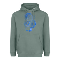 Sage blue dragon Heavyweight Hoodie - RanaPortraitStore