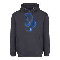 Smoke blue dragon Heavyweight Hoodie - RanaPortraitStore