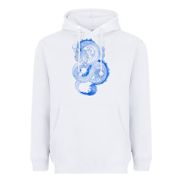 White blue dragon Heavyweight Hoodie - RanaPortraitStore