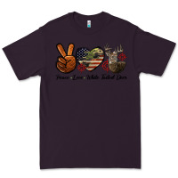 Plum Peace Love White Tailed Deer Premium Tee - LillyAllenDesigns