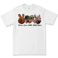 White Peace Love White Tailed Deer Premium Tee - LillyAllenDesigns