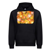 Black fall pumpkin background Urban Hoodie - AdoDesignShop