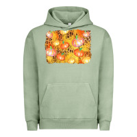 Pigment Oil Green fall pumpkin background Urban Hoodie - AdoDesignShop