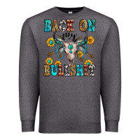 Charcoal Heather back on my bullshit Premium Sweatshirt - Zillion Design Studio