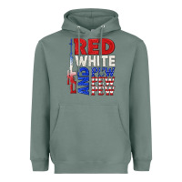 Sage red white and pew pew pew Heavyweight Hoodie - texasbilliewilder