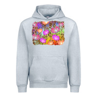 Heather Grey colourful pumpkin background Urban Hoodie - AdoDesignShop