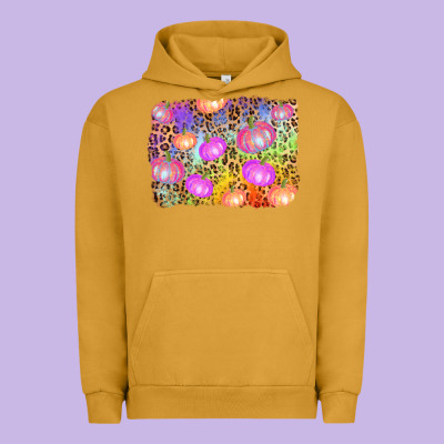 Colourful Pumpkin Background Urban Hoodie Designed By Adodesignshop