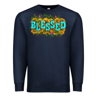 Navy western blessed Premium Sweatshirt - Zillion Design Studio