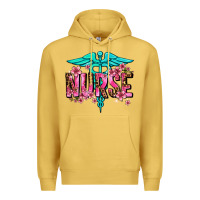 Antique Gold floral nurse Premium Hoodie - AdoDesignShop
