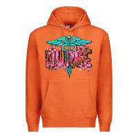 Carrot floral nurse Premium Hoodie - AdoDesignShop