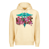 Floral Nurse Premium Hoodie | Teevron