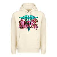 Sandshell floral nurse Premium Hoodie - AdoDesignShop