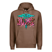 Chestnut floral nurse Premium Hoodie - AdoDesignShop