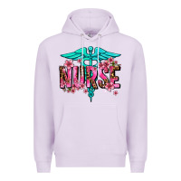 Lilac floral nurse Premium Hoodie - AdoDesignShop