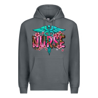 Rock floral nurse Premium Hoodie - AdoDesignShop